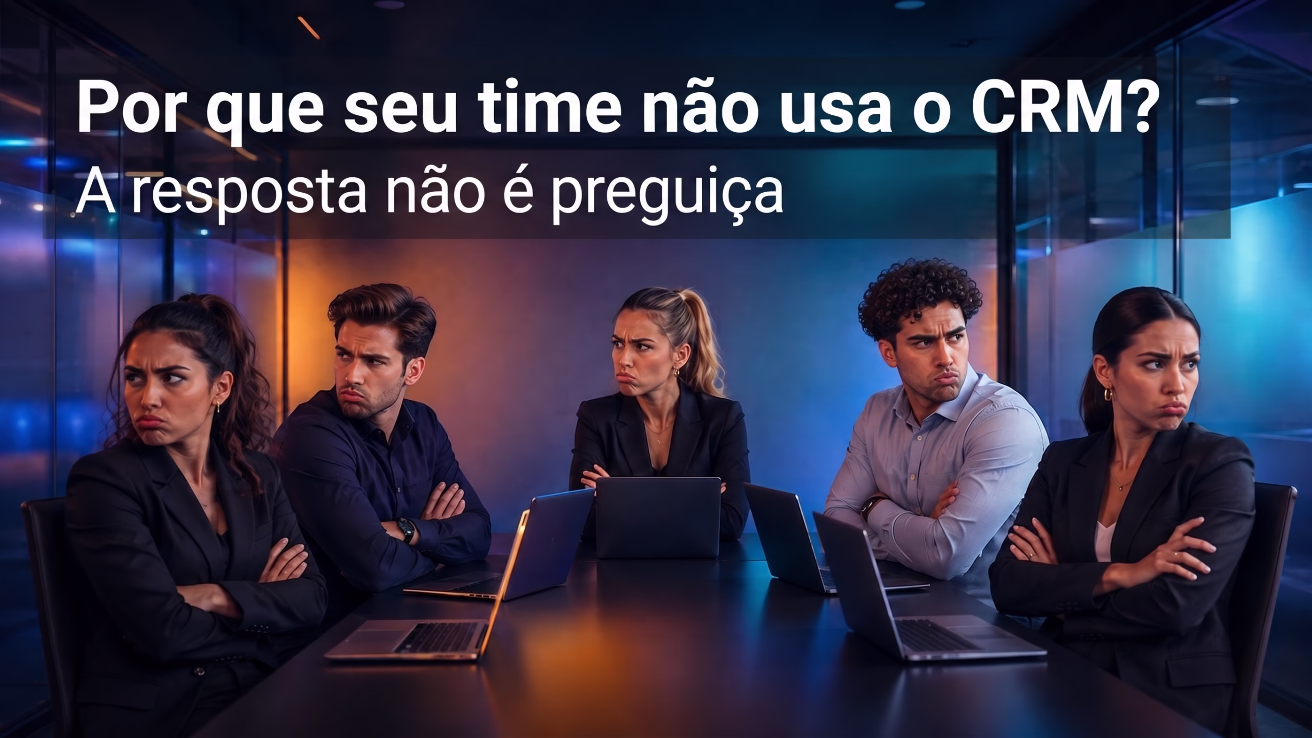 Estrutura persuasiva: pergunta de diagnóstico que espelha a dor declarada do gestor + quebra da crença dominante ("é culpa do time"). O leitor entra esperando sermão sobre disciplina e encontra um argumento que o absolve — e aponta o culpado real.